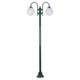 Lisbon Twin Spheres Curved Arms Plain Post - Green Finish / E27 Lisbon Twin Spheres Curved Arms Plain Post - Green Finish / E27